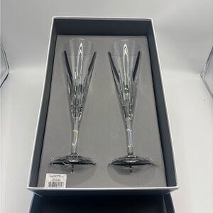 Vera Wang Wedgwood Duchesse Toasting Flute Set Lead Crystal